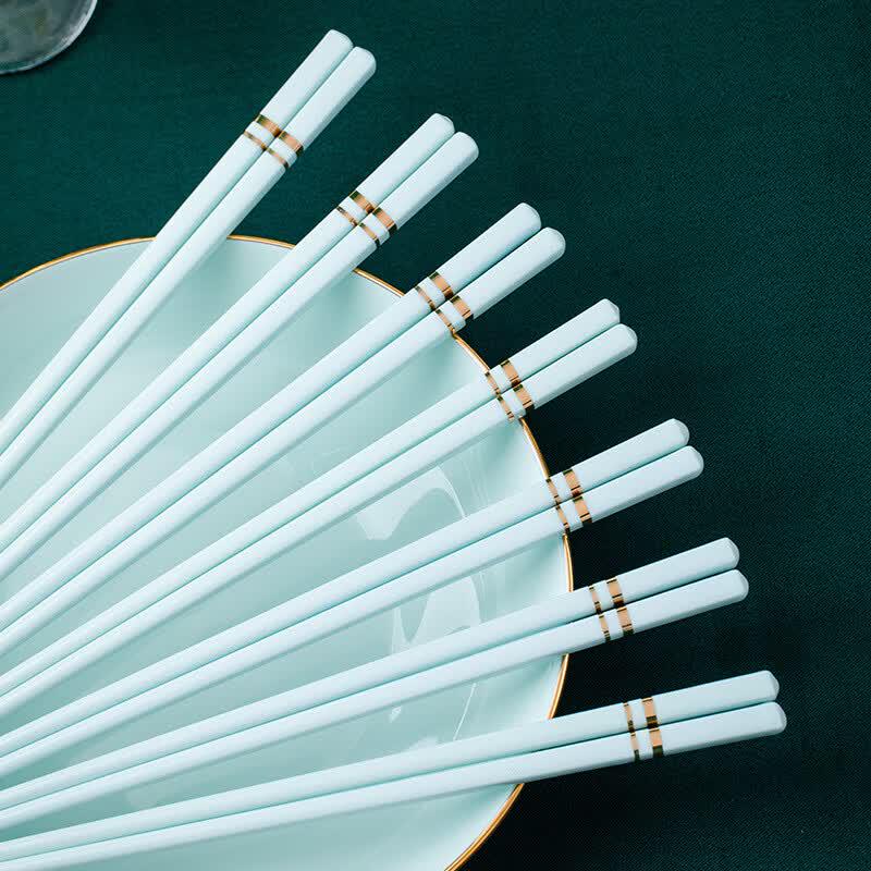 Gold-Rimmed Ceramic Chopsticks
