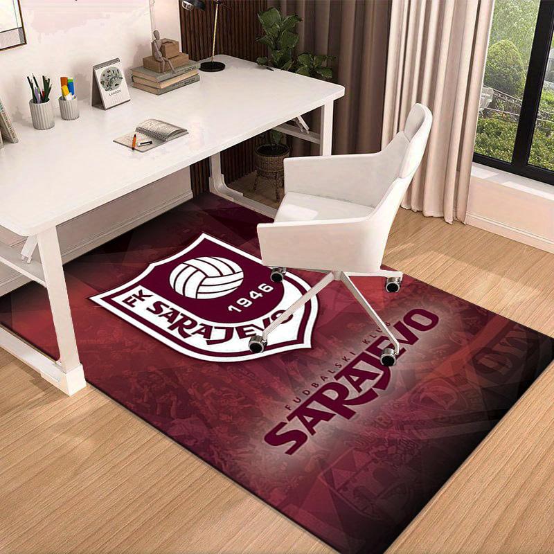 Football Club Sara Emblem Printed Area Rug for Office, Chair Rug, Decorative Carpet Floor Mat, Large Size Fan Gifts Christmas Gifts