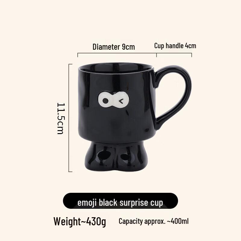 Cute Emoji Ceramic Mug with Coaster