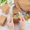 60pcs Kraft Paper Box Rectangle Sienna 8x6x6cm