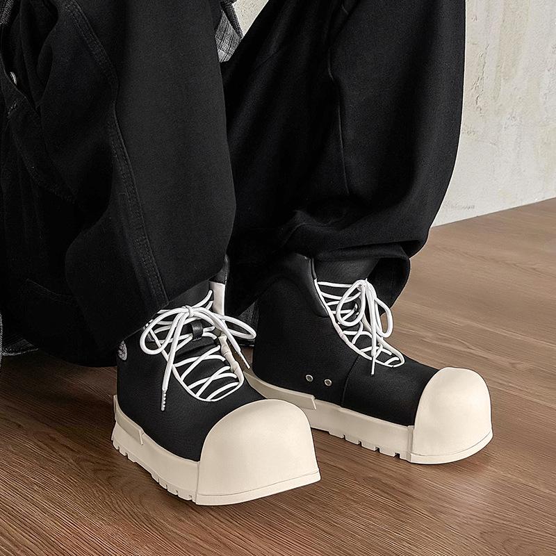 Mickey Big Head Canvas High-Top Shoes 2024 - Thick Sole, Height-Boosting, Versatile & Trendy Sports Casual Footwear for Couples