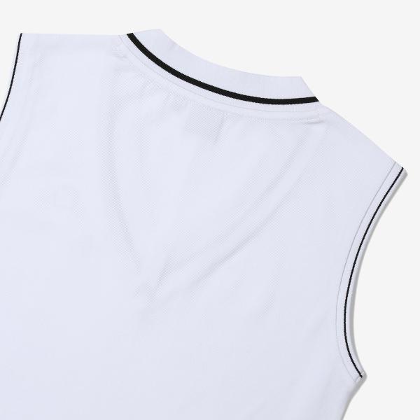 Fila Cotton Blend Pique V Neck Dress