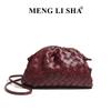 Neue Mode geflochtene Wolkenknödeltasche Pendler Hand-Abendtasche Schulter-Messenger-Clip-Tasche