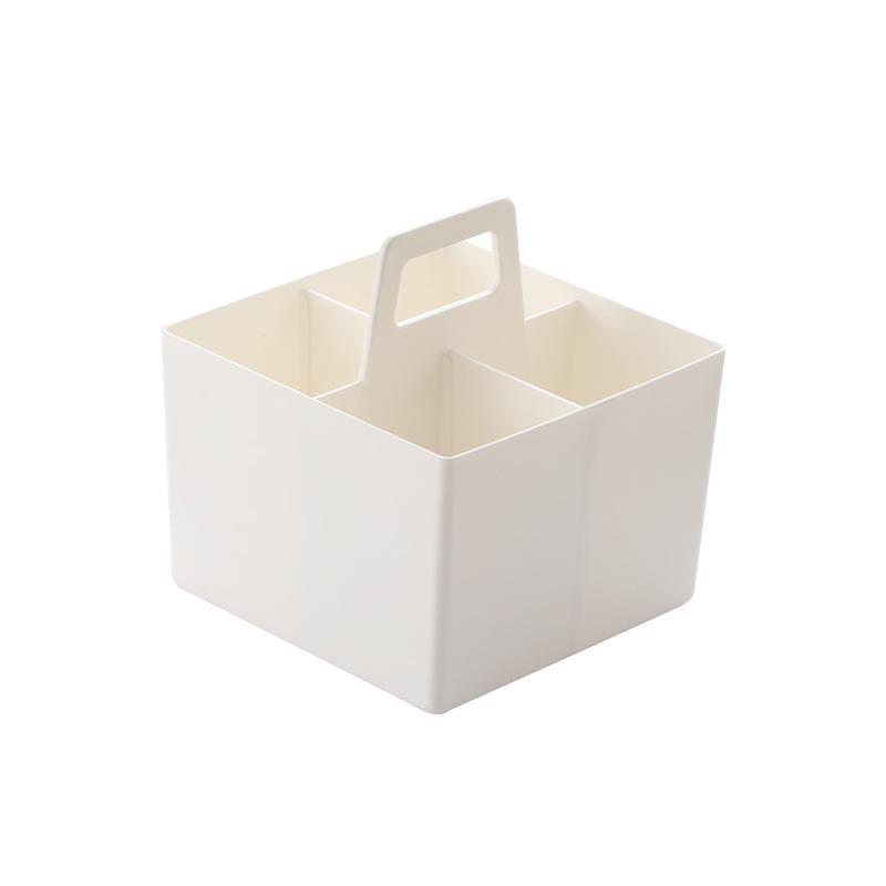 Large Capacity Rectangular Four-Compartment Stackable Desktop Organizer