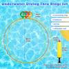 Pool Diving Swim Thru Rings Toys for Kids High Stability No Assembly Required Pool Toy Swim Hoops Underwater Swim Thru Diving Ring Water Training