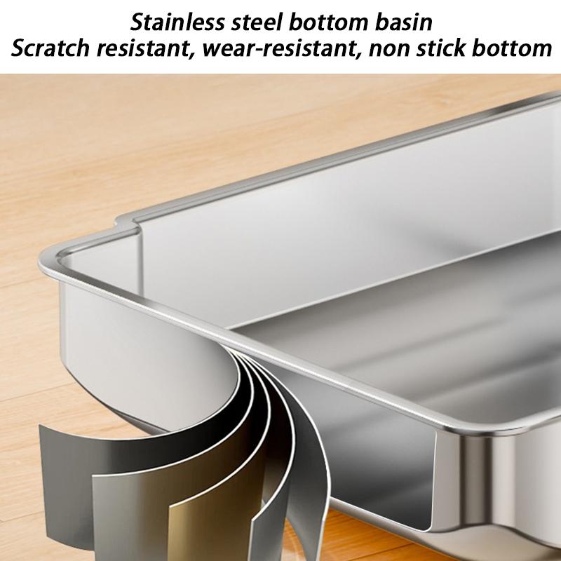 Stainless Steel Cat Litter Box Large Space Fully Enclosed Cat Toilet Big Sealed Odor Proof Cat Bedpans Detachable Pet Supplies