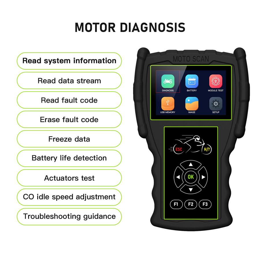 JDiag M100 PRO Motorcycle Handheld Diagnostic Tool