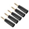 5Pcs Audio Adapter Metal 6.35mm Stereo Male To Mono Converter Cable Connector for Microphone