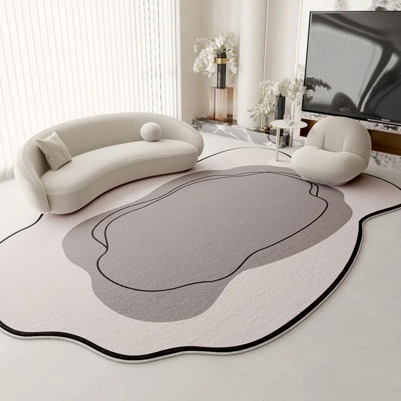 Nordic Style Cloakroom Rug Irregular shape Plush Floor Mat Fluffy Soft Rugs for Bedroom Minimalist Living Room Decoration Carpet