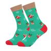 Adult Christmas Christmas Tree Snowflake Wave Pattern Ethnic Style Warm Absorbent Odor-Resistant Mid-Calf Socks