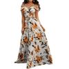 European and American Summer New Women's Printed Sexy Tube Top Suspender Dress