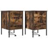 Nightstand 2 Pcs Smoked Oak 42 X 41 X 61 Cm