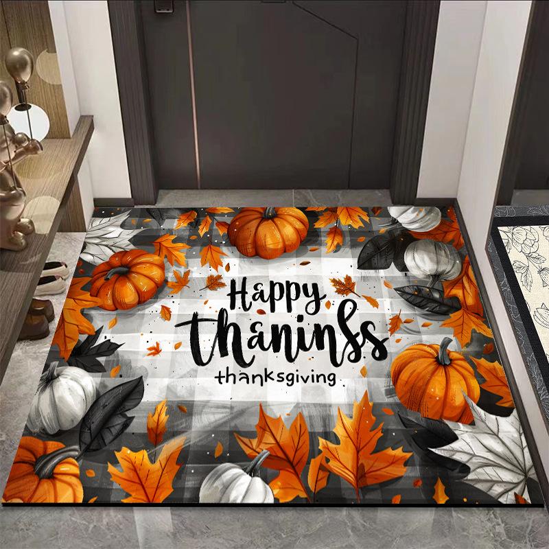 Entry Door Mat Advanced Sense Cartoon Santa Claus Entry Door Mat Non-slip Household Absorbent Quick Drying Mat