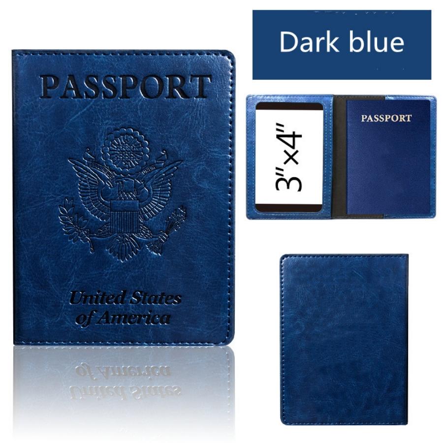 Porte-passeport de haute qualité Housse Portefeuille Essentiels de voyage Blocage RFID Étui à cartes en cuir Indispensables pour les voyages internationaux Accessoire de voyage