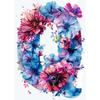Flower Alphabet Wall Art Wreath Letters Canvas Painting Fashion Modern Aesthetic Poster Wall Pictures Home Decor For Living Room