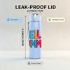 1PC Hello Summer Sun Letter 750ml Color Plastic Sports Water Bottle Leakproof Flip Straw Lid Suitable for Sports Office Home Use