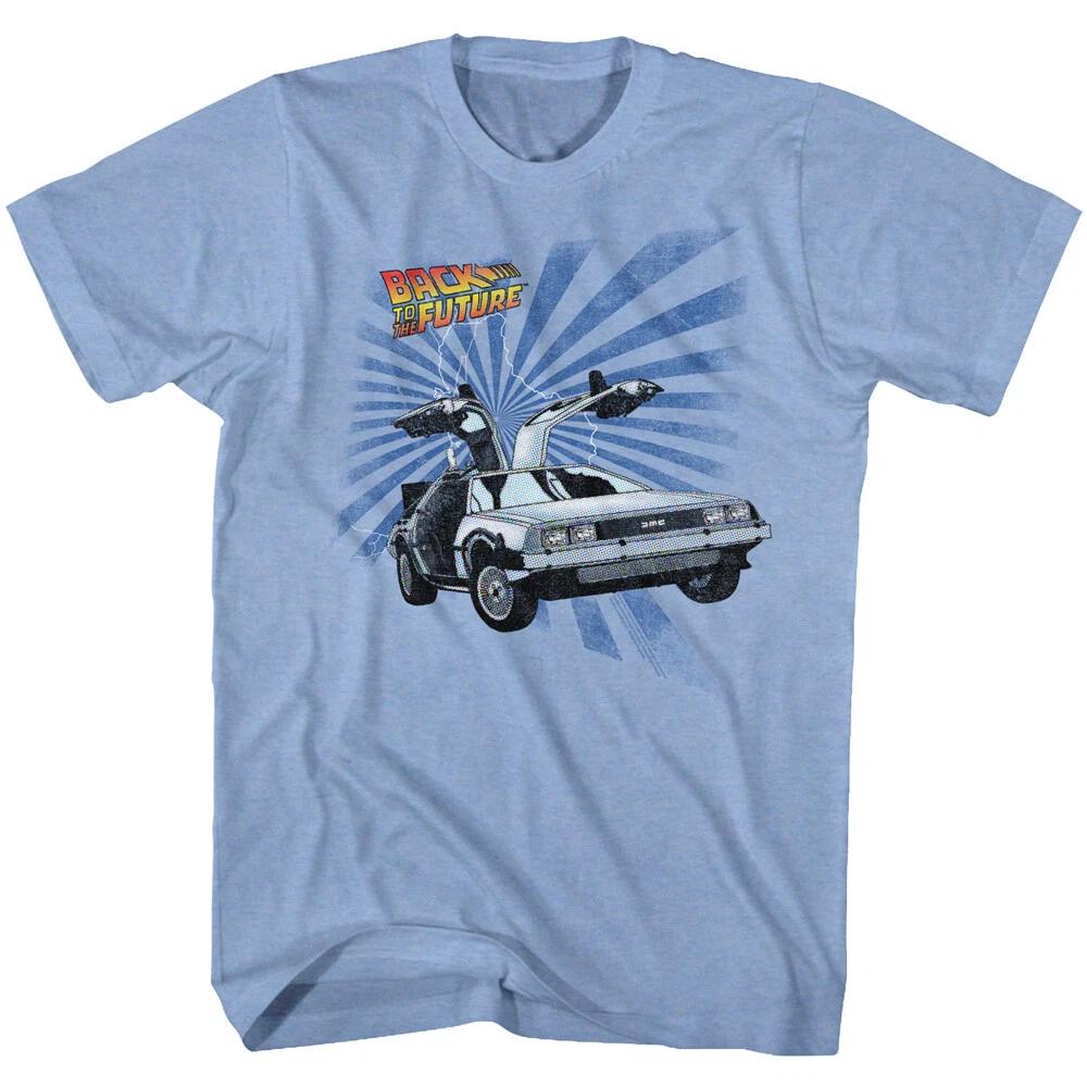 Back To The Future Movie Sunburst DeLorean Marty McFly Men s T Shirt S