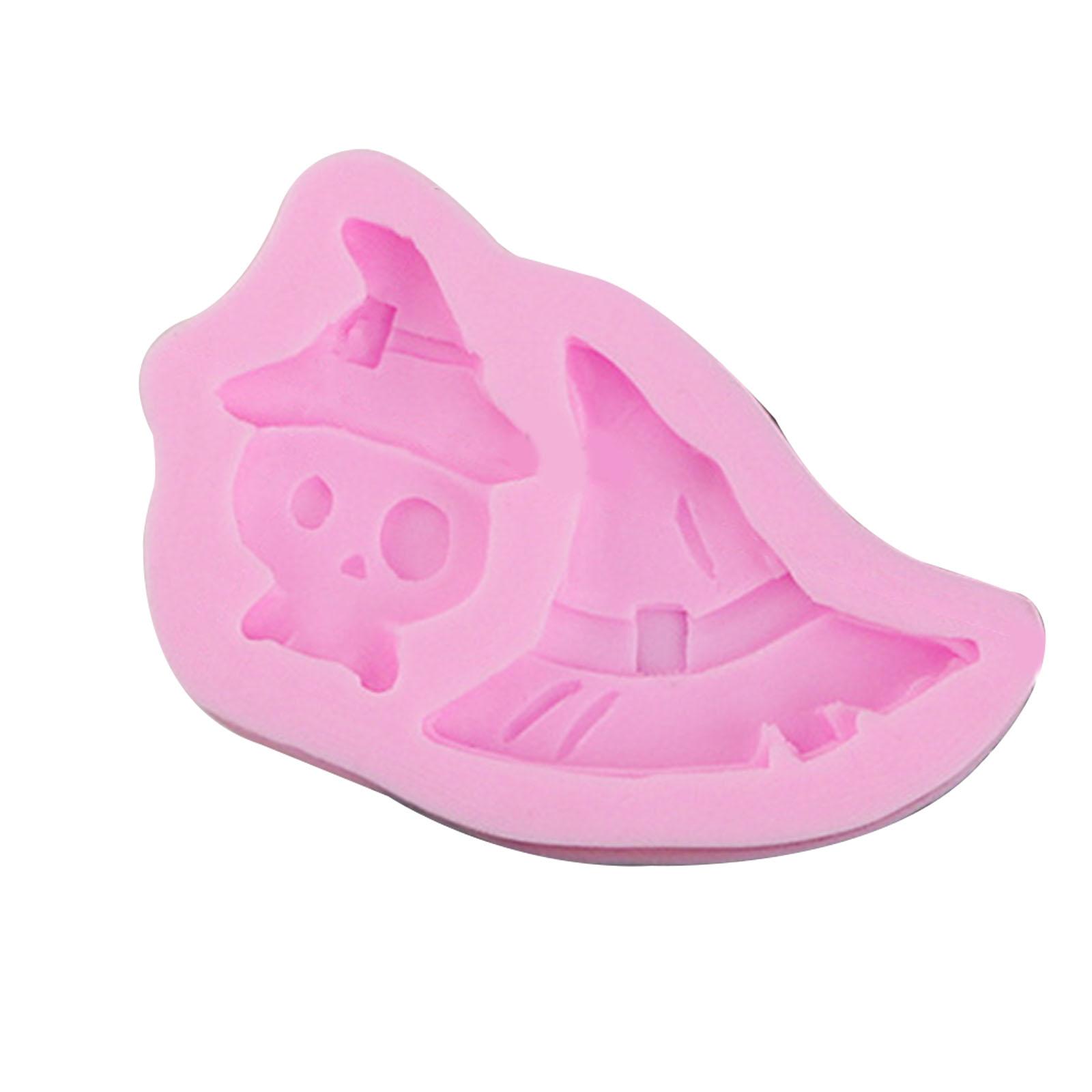 

Силиконовая форма Череп Летучая мышь Надгробие Форма для помадки Торт DIY Товары для выпечки Инструменты для декора Мыло ручной работы розовый