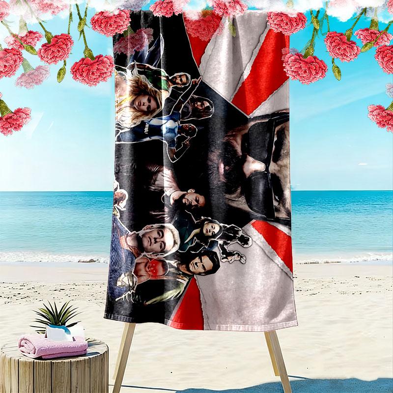 Bendy and the Ink Machine Print Beach Towel, Large Soft Quick Dry Towel for Beach Camping Swimming