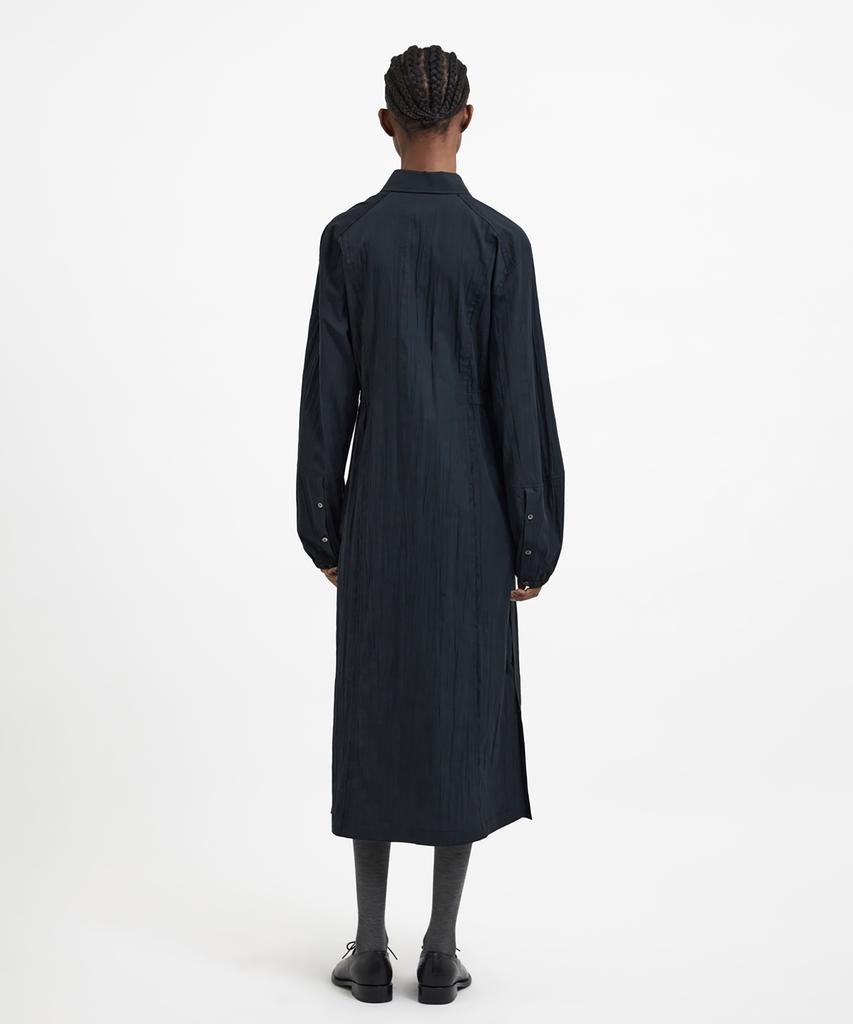 Youth Side-Slit Shirt Dress - Black