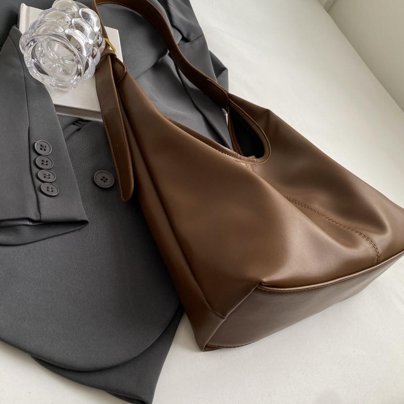 

Наборы сумок-тоут для женщин, однотонные, большой емкости, с небольшим мешочком, зимние, новые, повседневные, для шопинга 32x22x12cm коричневый