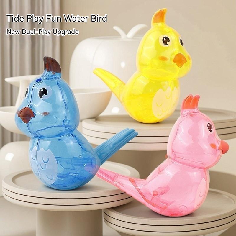 Kids Transparent Water Bird Whistle Toy - Water Fill Chirp Whistle with Realistic Bird Sounds Ideal Children Gift Blowing Toy