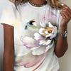 Outdoor Summer Womens Printed Tshirt Clothing Casual Fashion Short Sleeved Tshirt Round Neck 3d Tshirt Top