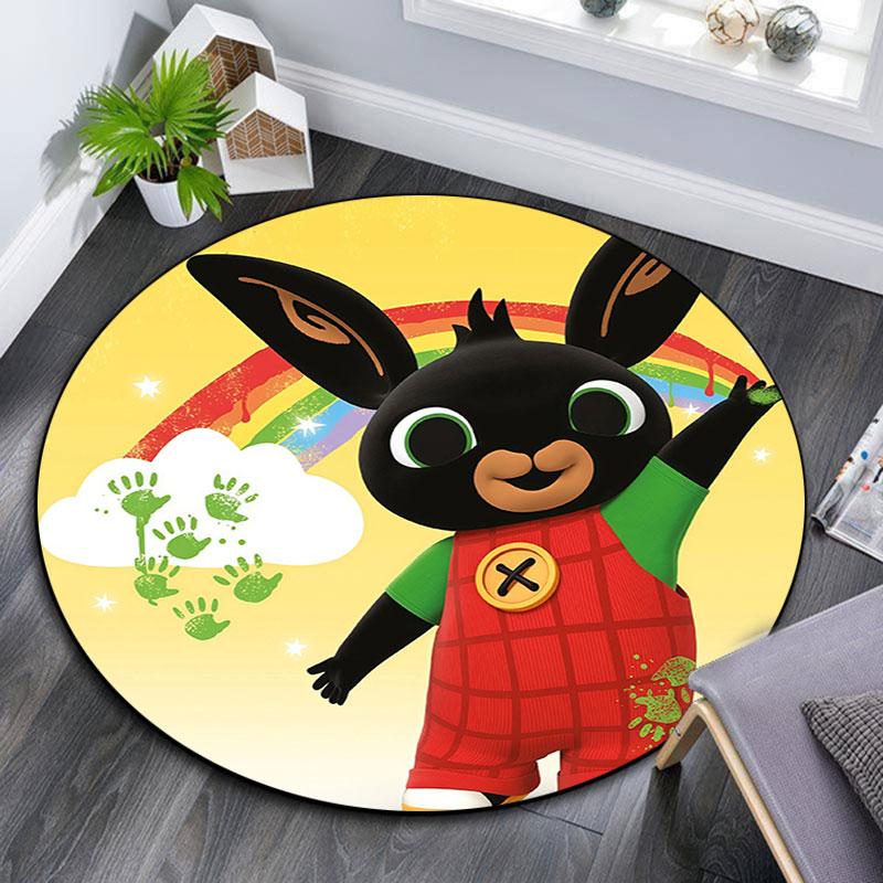 Bing,Round Area Rug,Carpet Rug for Living Room Bedroom Sofa Playroom Decor,Non-slip Floor Mat