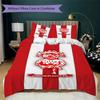 Lincoln City FC Pattern Bedding uilt Set uilt Cover Pillowcase Home Decoration Birthday Gift (1 * duvet cover + 2 * pillowcase without core)