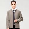 2024 Spring Men's Stand-up Collar Jacket for Middle-aged & Elderly Business Casual 