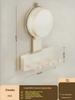 Milky White Suction Cup Hook Bathroom Toilet Adsorption Punch-free Rack Toilet Room Seamless Storage Wall Hanging Hook