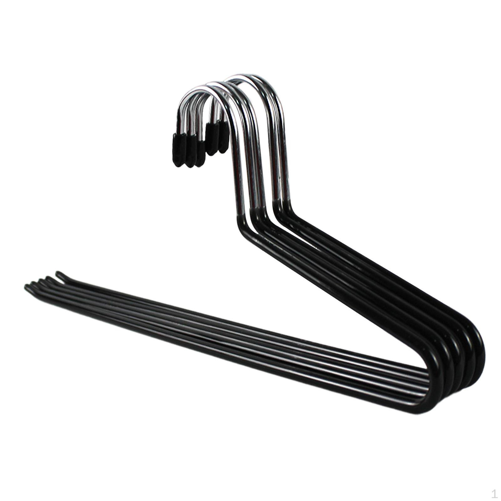 5 Trouser Hangers Space Saving Scarf Clothes Wardrobe Hanging Rack Closet Organizer for Leggings чёрный