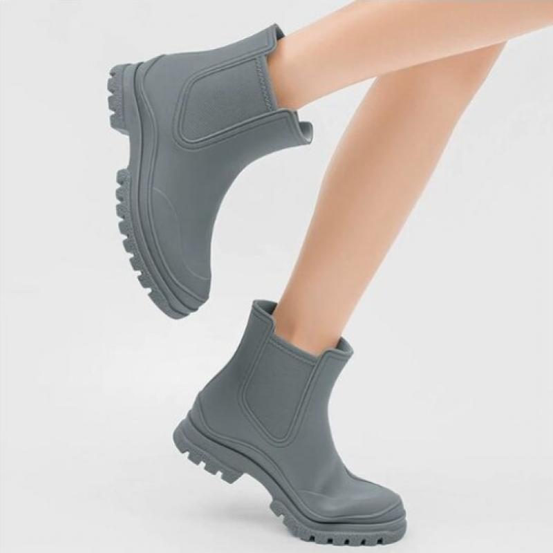 New ArrivalS Open Run Women S Waterproof Chunky Sole Short Rain bootS