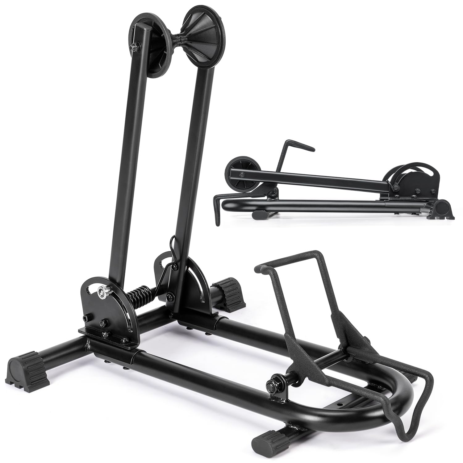 

CXWXC Foldable Bicycle Stand, Durable and Non-Topple, Compatible with Road and Cross Bikes (RC-2853)