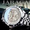 JARAGAR 212 Heren Automatisch Mechanisch Horloge Chronograaf Nachtlampje Waterdicht Roestvrij Staal Elegant Zakelijke Herenhorloges