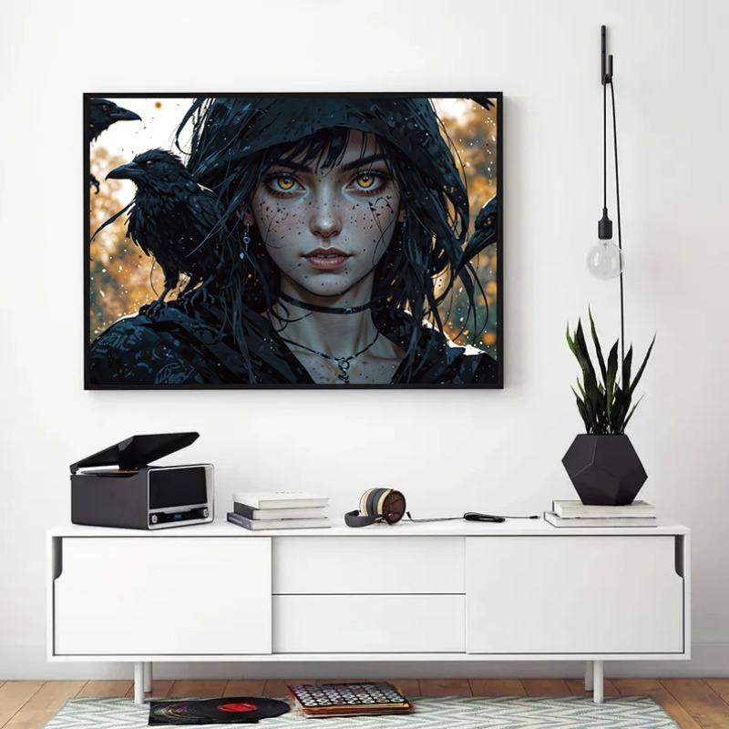 Surrealistic Game Anime Girl Fashion Sexy Girl Portrait Artwork Poster Canvas Paintings Wall Art Pictures Home Decor