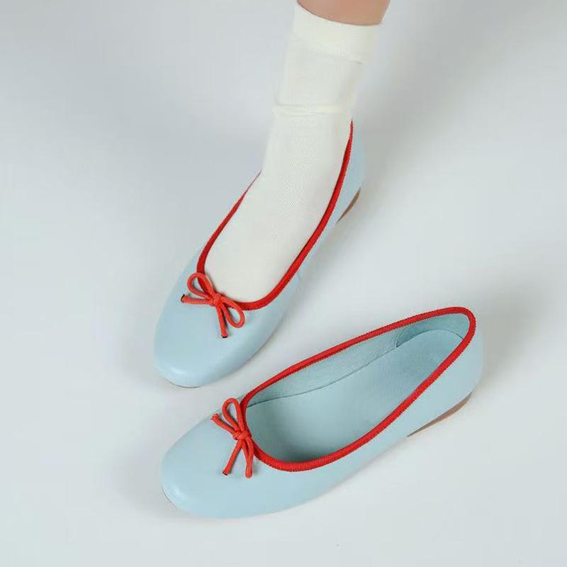 

Новые нишевые туфли Мэри Джейн для женщин, балетки с бантом и ремешком 35