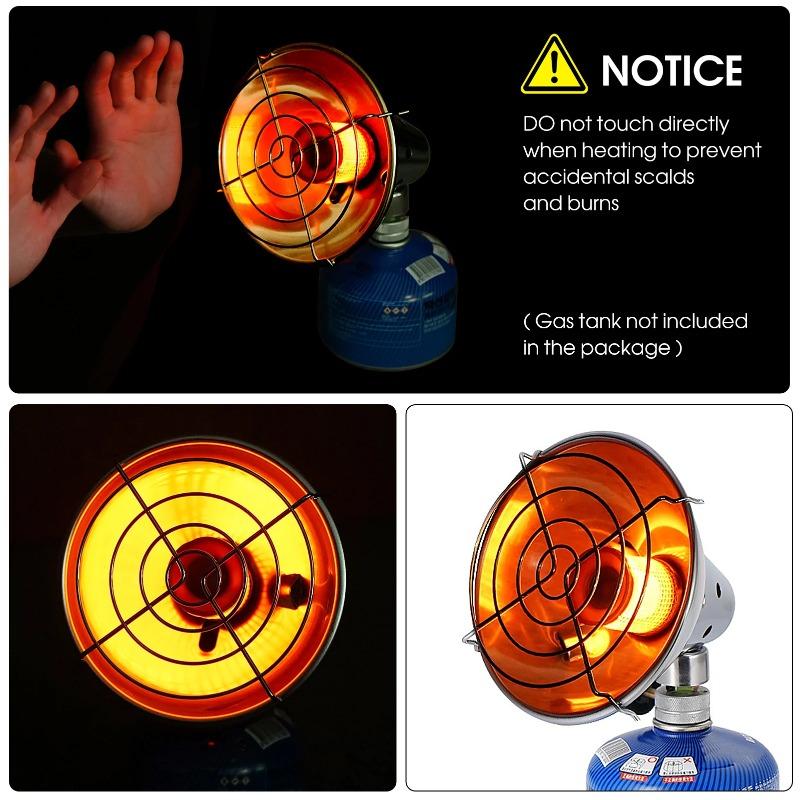 Portable Mini Sun-Type Gas Heater Outdoor Space Warmer Stable Heating Compact for Autumn Winter Camping Fishing Tent
