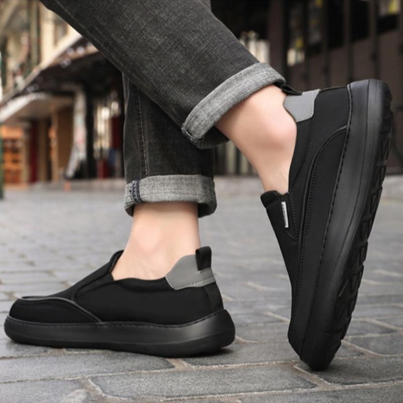 Summer Quality Selection Casual Men Shoe Black Solid Color Soft Sole Comfort Breathable Trend Men Lazy Loafers Zapatillas Hombre