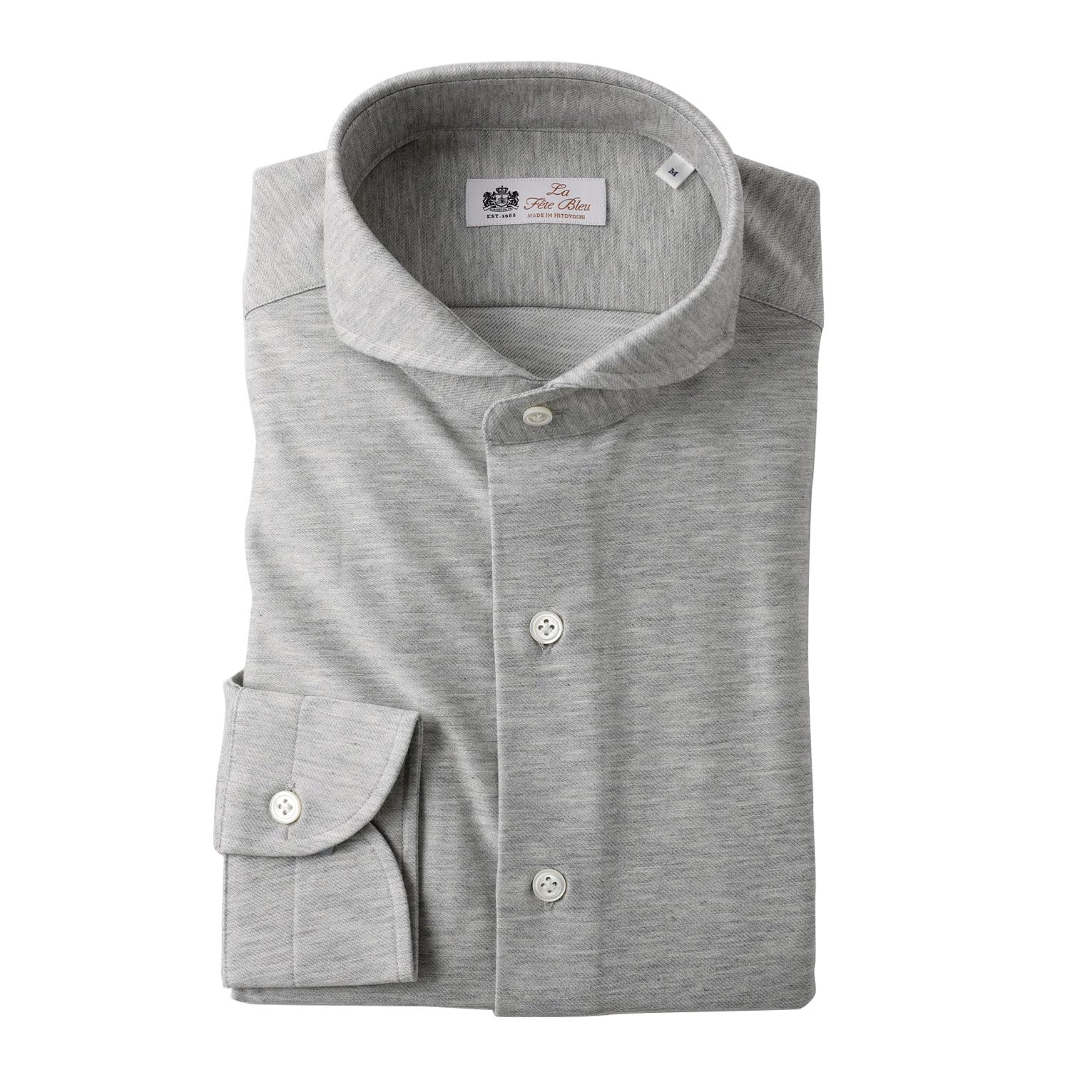 

HITOYOSHI Jersey Shirt, Long Sleeve, 3 Sizes Available, LF9A [Cutaway/Gray/L], Hitoyoshi Men s High-Gauge Cut and Sew Shirt, 100% Cotton