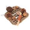 Bird Climbing Net Rattan Ball Pine Cone Corn Cob Nuts Straw Rope Parrot Woven Net for Parrot Cage