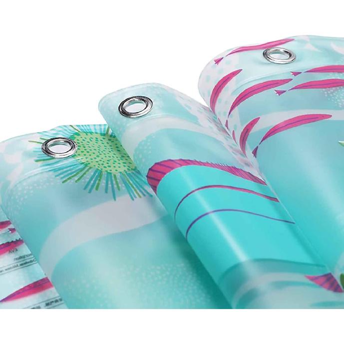 Underwater World Fish Shower Curtain, Ocean Tropical Fish Shower Curtains, Waterproof Transparent EVA Bathroom Decor Set with Hooks, Cute Shower