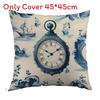Ocean Series Decorative Pillow For Living Room Modern Plush Cushion 45x45cm
