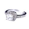 Women's Engagement Bridal Wedding Band Shiny Luxury Square Rhinestone Ring Gift