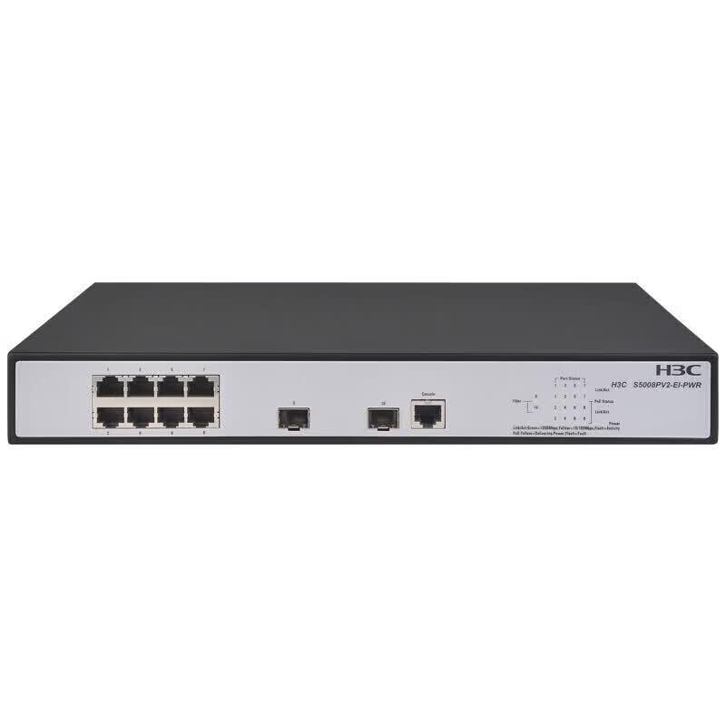 H3C S5008PV6-EI-HPWR-H1 8-Port Gigabit PoE Switch
