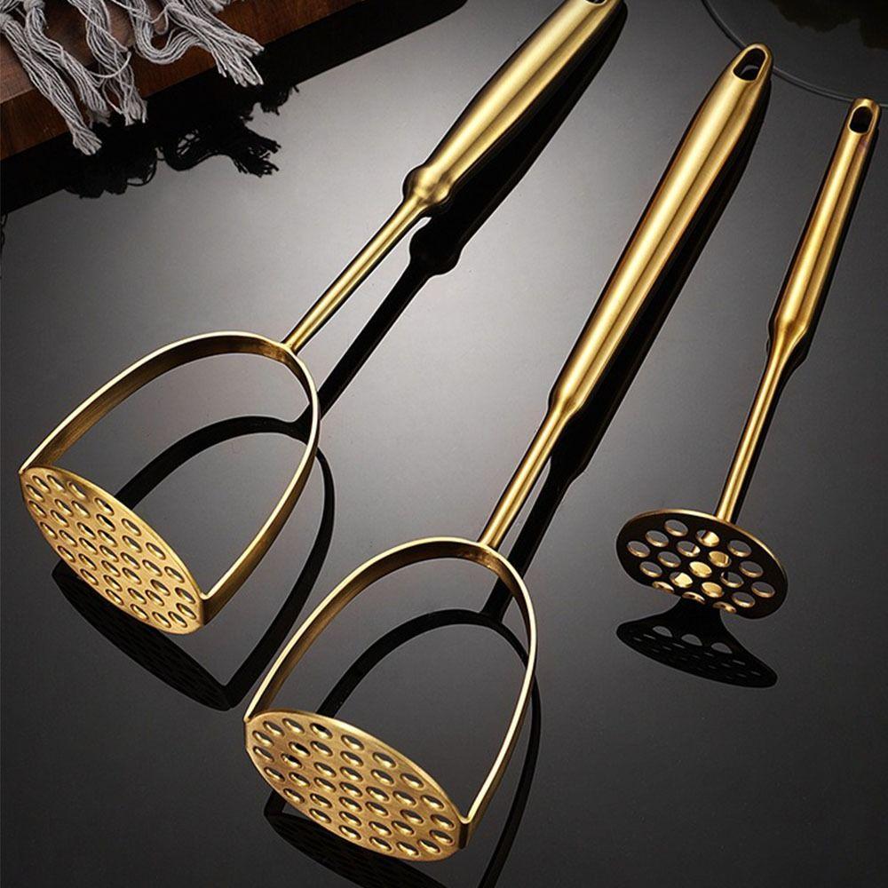 Stainless Steel Pressed Potato Masher Manual Vegetable Smasher Potato Crusher  Home Kitchen Gadget