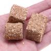 4Pcs Mini Natural Square Round Hay Bale Straw Hay Bale Blocks Dollhouse Farm Garden Thanksgiving Autumn Western Party Poprop