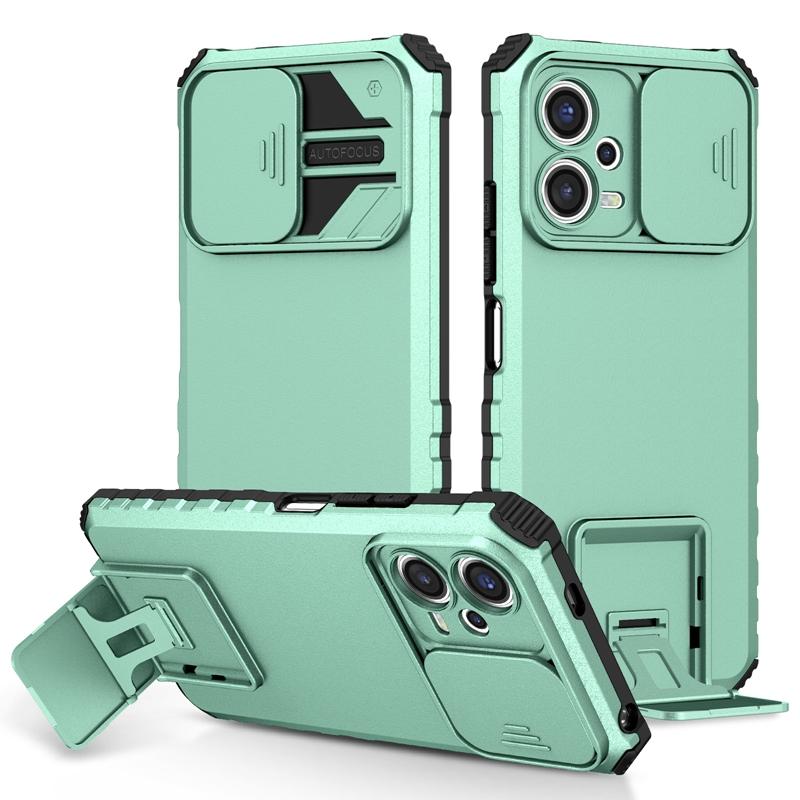 Armor Shockproof Phone Case for Xiaomi Redmi Note 12 4G Holder Stand Back Case Slide Lens Cover for Redmi Note12 5G