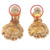 Chanel Large Elegant Earring Gold Plated Gold Women Used