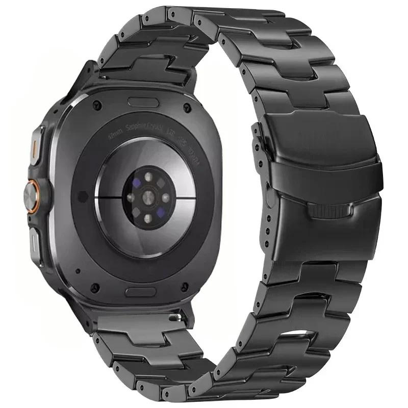 Wrist Band for Samsung Galaxy Watch8 44mm/40mm/Watch8 Classic 46mm Oracle Bone Shape Titanium Alloy Watch Strap